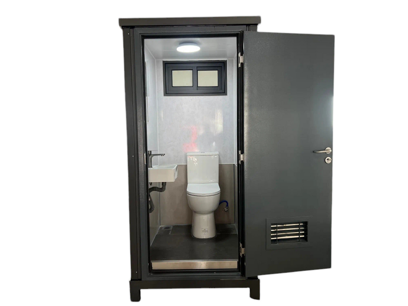 wc kabine wc container mobile toiletten toilettenhaus Sanitärcontainer toilettencontainer dixi klo antrazit ultra deluxe