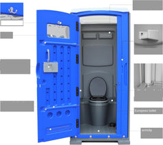 Mobile WC Kabine für Baustelle Garten Camping Sanitärcontainer mobile toilette toilettencontainer wc container wc kabine toilettenhaus dixi klo