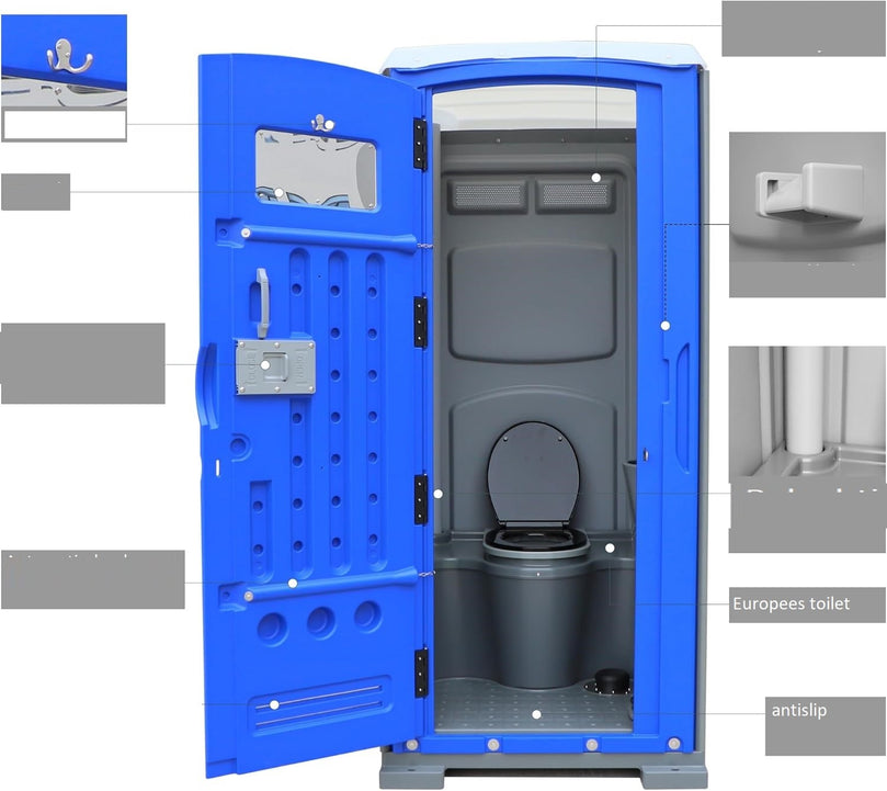 Mobile WC Kabine für Baustelle Garten Camping Sanitärcontainer mobile toilette toilettencontainer wc container wc kabine toilettenhaus dixi klo