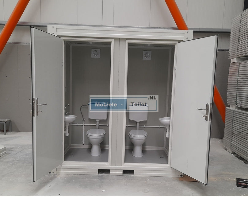 duo mobile toilette toilettencontainer wc container wc kabine toilettenhaus Sanitärcontainer dixi klo weiss